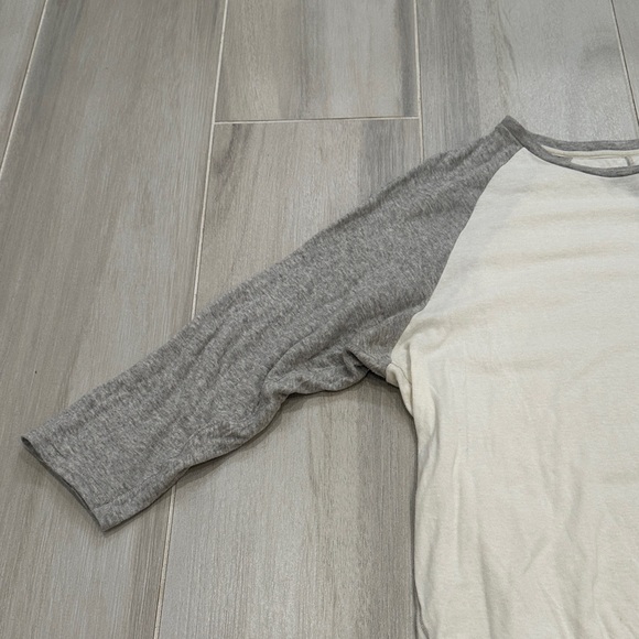 Rag & Bone Men’s Large Gray and Cream Baseball Style 3/4 Sleeve Tee - Picture 4 of 11